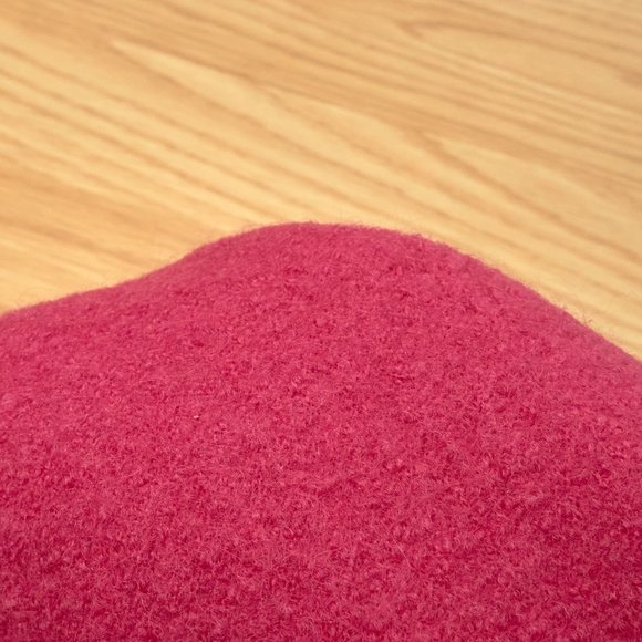 Susan Bristol Pink Boiled Wool Hand Embroidered Sweater Cardigan, Vintage Size L - Picture 9 of 9